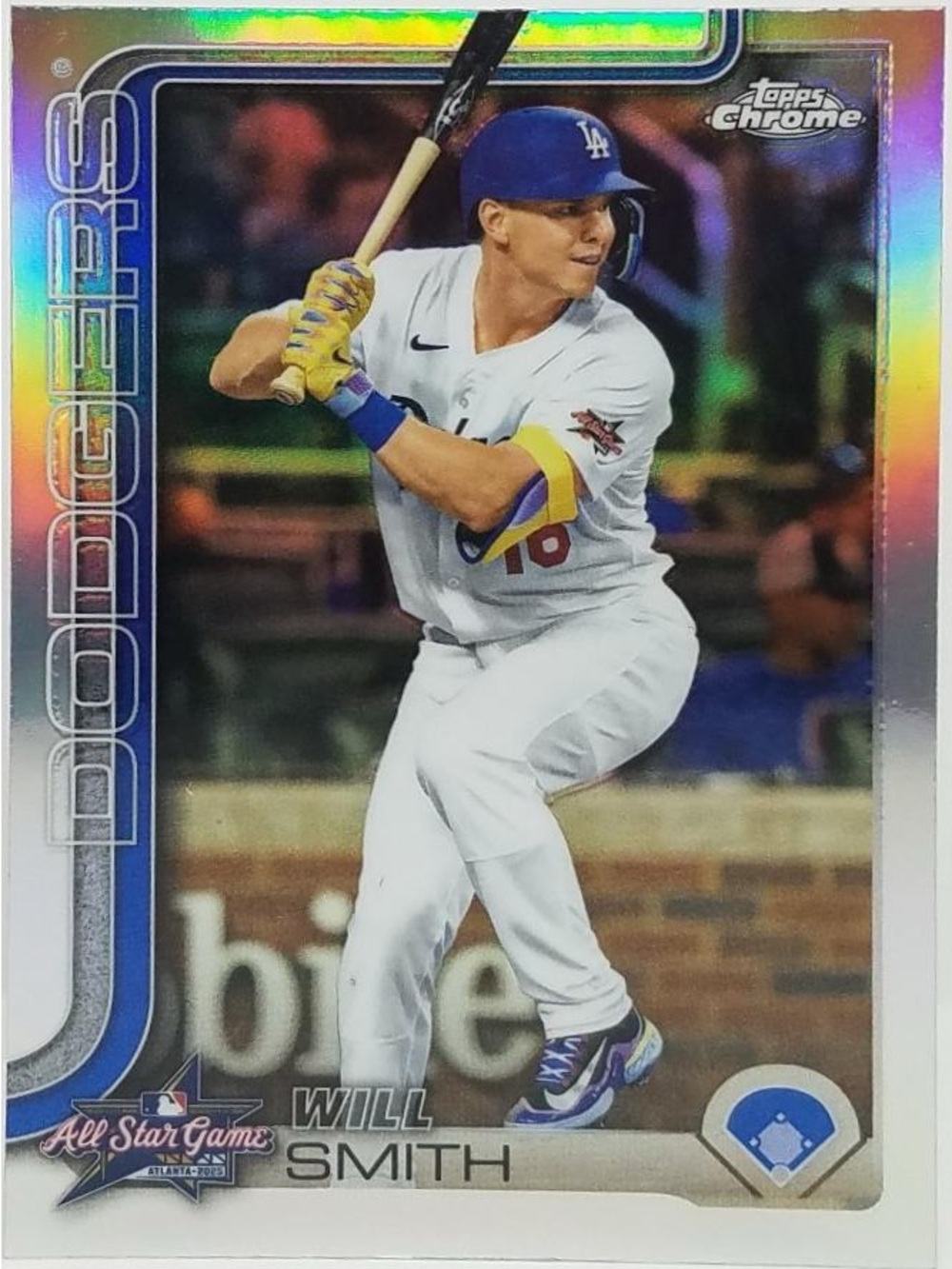 Topps Chrome All Star Will Smith Dodgers Baseball Card - White & Blue